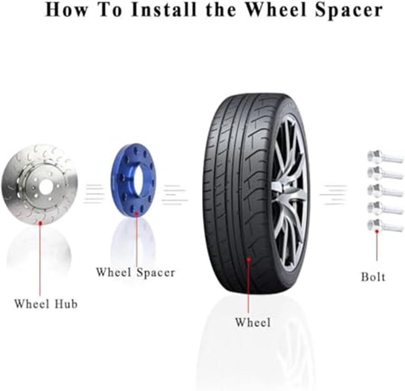 Wivplex Blue Staggered Wheel Spacers for BMW - Image 2