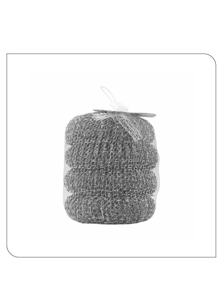 CLASSYTOUCH Stainless Steel Spiral Scourer Pads Steel Sponges Stainless Steel Scrubber Balls for Kitchen, Bathroom, Pots and Pans (4 PCS)  - Image 1