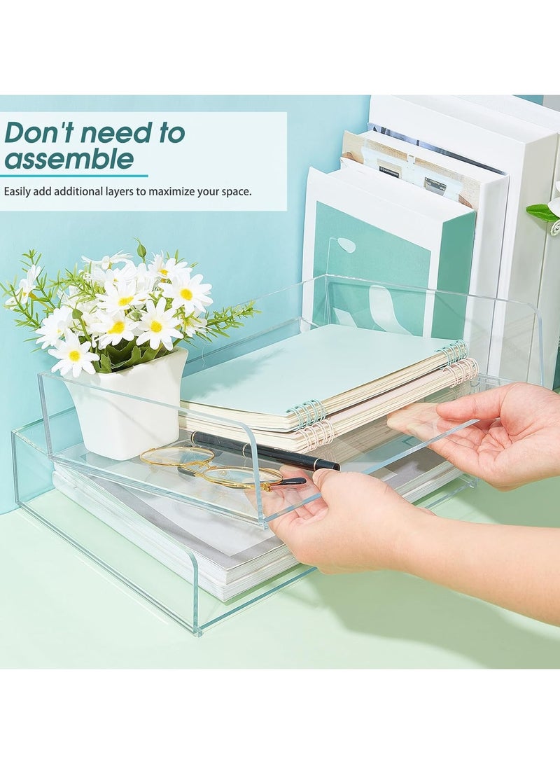 TPGP Acrylic Desk Organizers and Accessories Tier Paper File Organizer Tray - Image 5