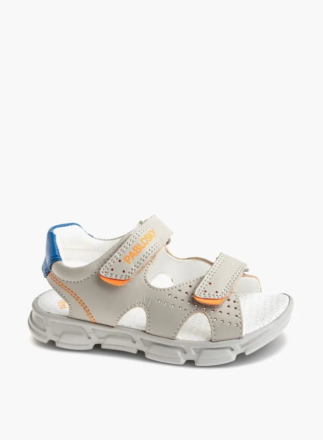 بابلوسكي Boys Strap Sandals With Hook And Loop Closure
