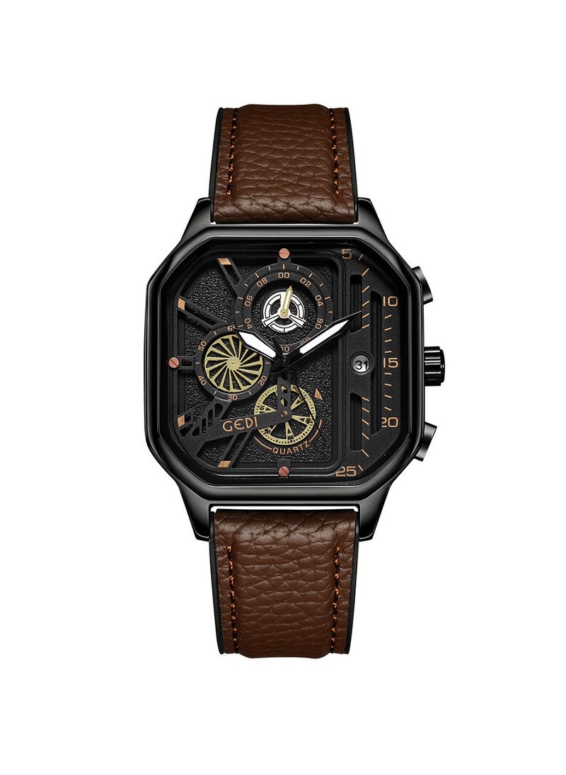 gedi Fashion Business Watch Men's Waterproof Quartz Watch 