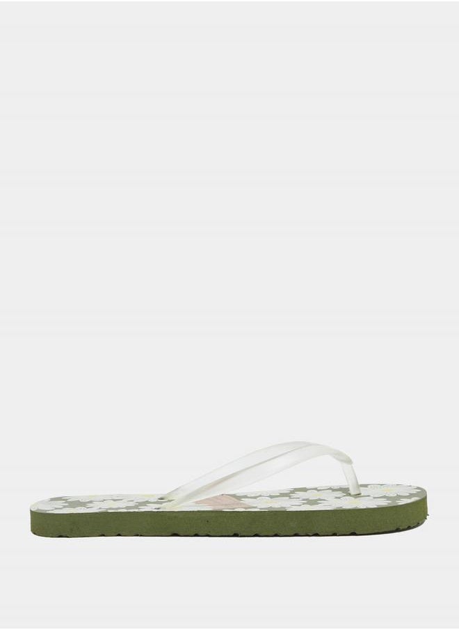 Styli Floral Print Flip Flops  - Image 1