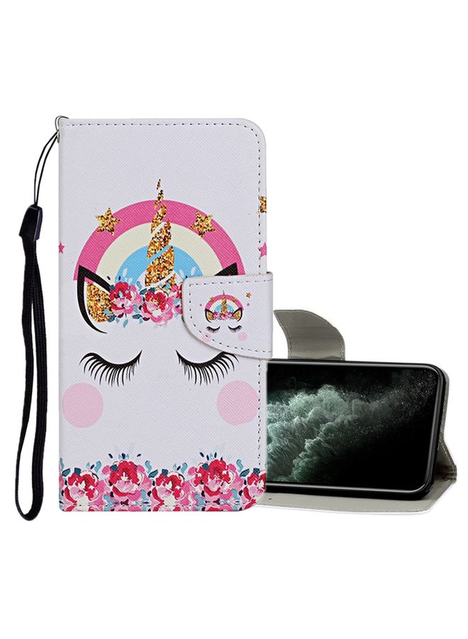 BGM Case Cover For iPhone 11 Pro Max Colored Drawing Pattern Horizontal Flip Leather Case with Holder & Card Slots & Wallet Crown Unicorn