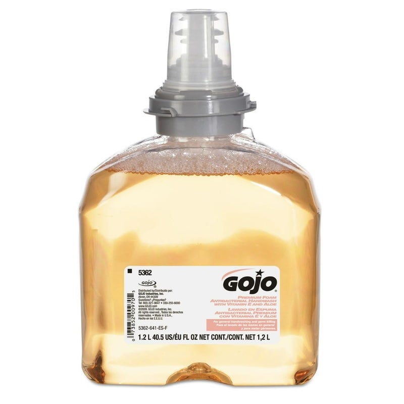 GOJO 5362-02 Premium Foam Antibacterial Handwash, 1200ml (Pack of 2)