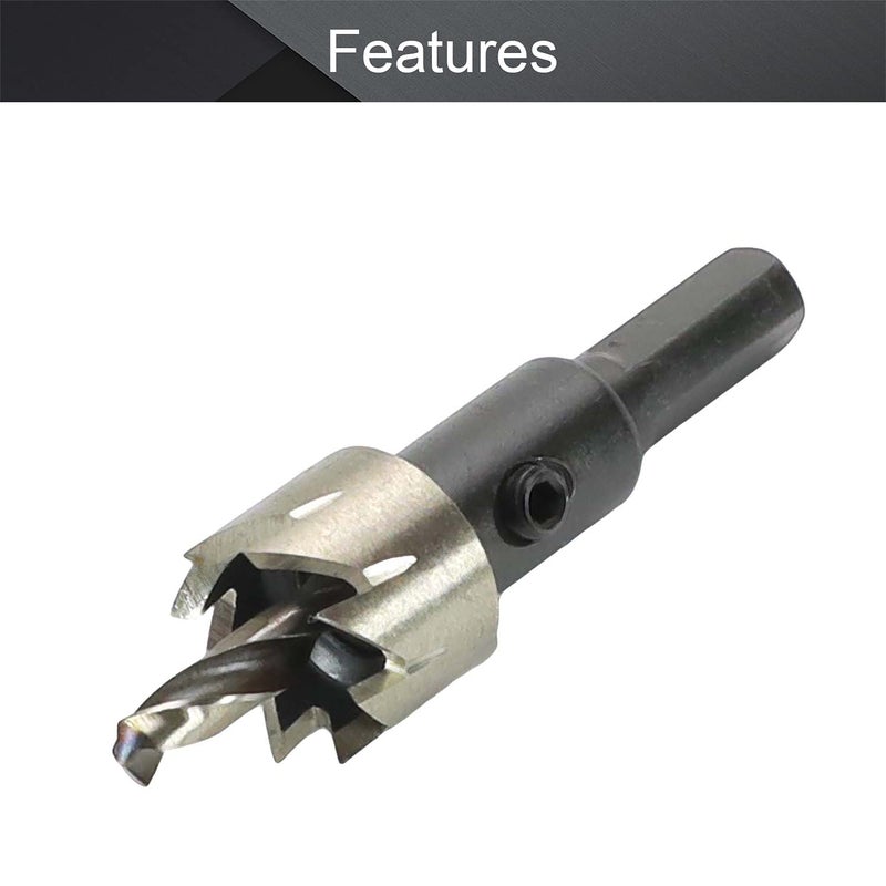 Othmro Utoolmart HSS Hole Saw Cutter, 17mm High-Speed Steel Hole Saw Bits, 70mm Length Black Drill Bit Hole Saw, for Stainless Steel, Aluminum Alloy, Plastic and Wood - Image 2