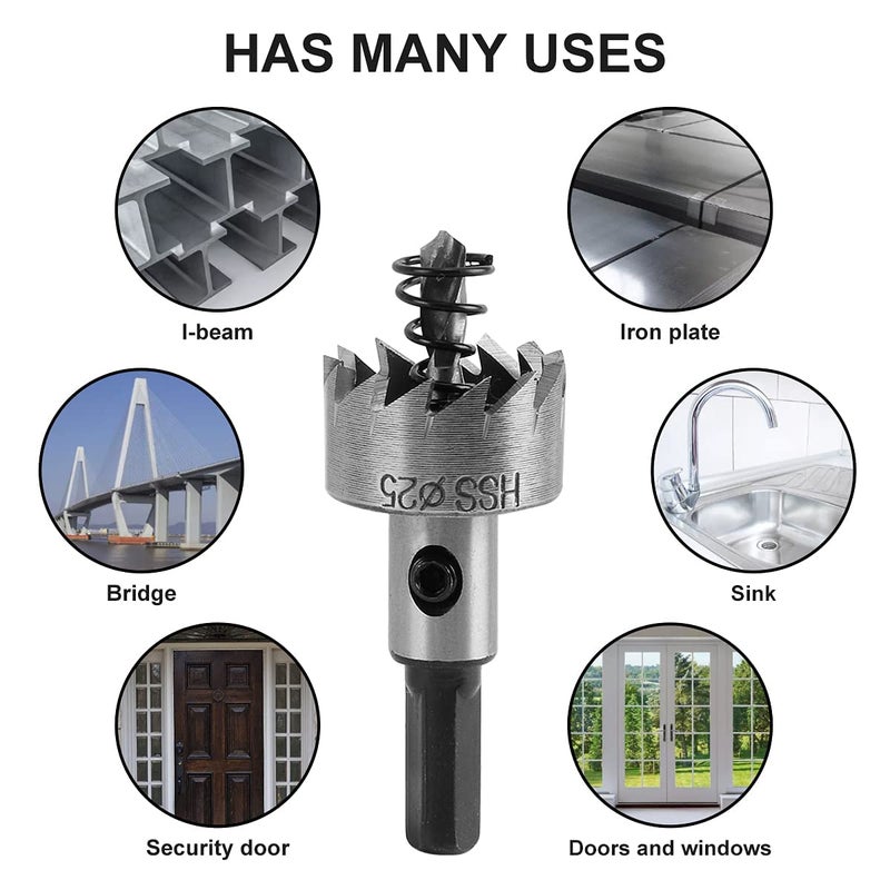Othmro Utoolmart HSS Hole Saw Cutter, 17mm High-Speed Steel Hole Saw Bits, 70mm Length Black Drill Bit Hole Saw, for Stainless Steel, Aluminum Alloy, Plastic and Wood - Image 5
