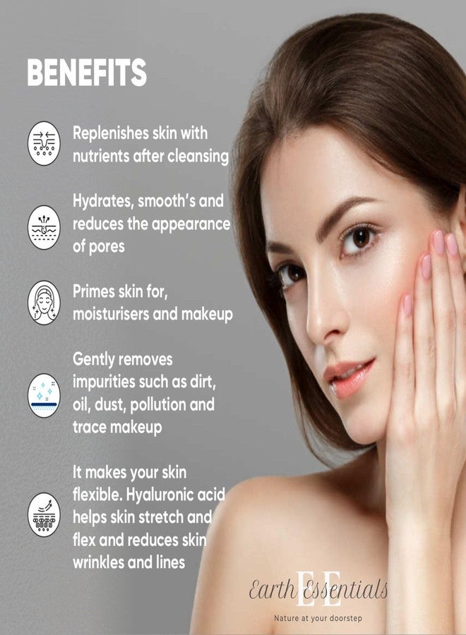 Earth Essentials Face Serum For Skin (Hydrating, 100ml)/hyaluronic acid serum - Image 5