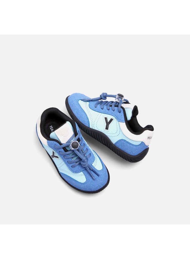 Yearcon Kids  Spring Girls' Sports Shoes Soft Sole Boys' Training Shoes Colorblock Children's Shoes Blue Size 35 - Image 2