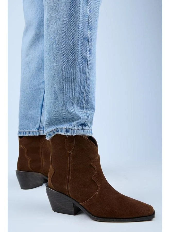 Liray Women's Genuine Leather Cowboy Taba Boot.