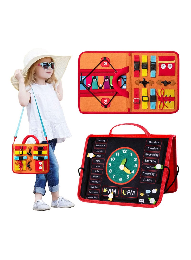 واي آند دي Toddler Busy Board, Montessori Toys for 3 4 Year Old,Sensory Board Learning Fine Motor Skills,Toddler Activities Travel Car Airplane,Practical Early Educational Sensory - Image 1