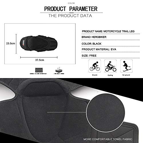 Herobiker وسادات ركبة موتوسيكل هيروبايكر واقية لركبة موتوكروس دراجة هوائية حراس - Image 4