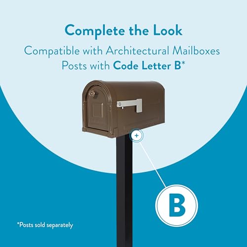 ARCHITECTURAL MAILBOXES Gibraltar Mailboxes Garrison Large Capacity Galvanized Steel Venetian Bronze, Post-Mount Mailbox, GM160VBEC - Image 5