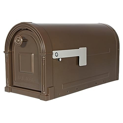 ARCHITECTURAL MAILBOXES Gibraltar Mailboxes Garrison Large Capacity Galvanized Steel Venetian Bronze, Post-Mount Mailbox, GM160VBEC - Image 1