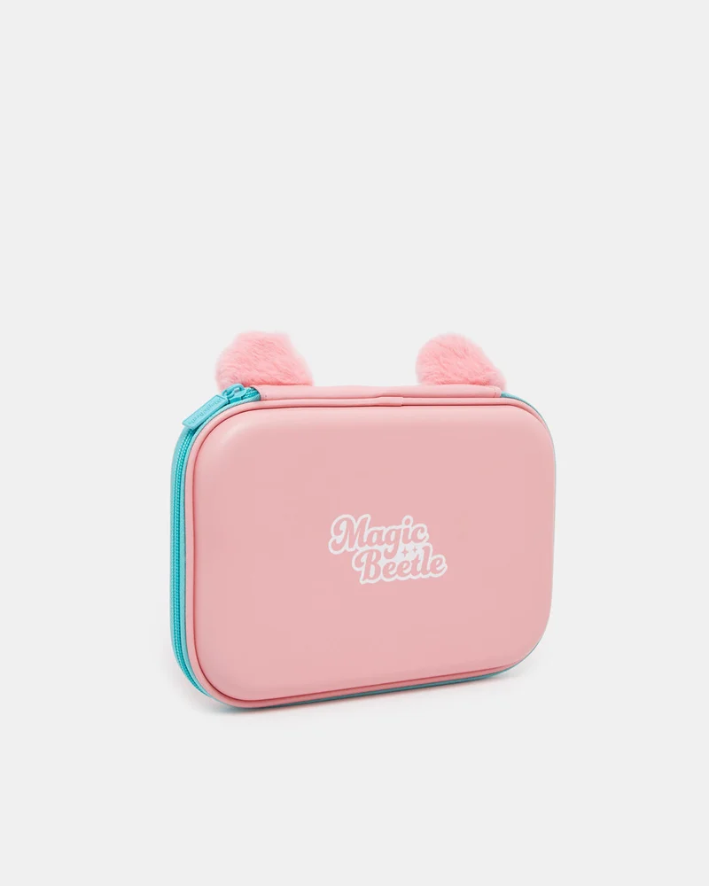 Redtag Pink Embellished Pencil Case
