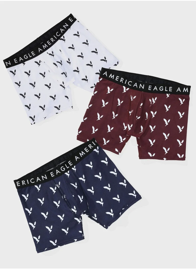 امريكان ايجل 3 Pack Logo Band Trunks