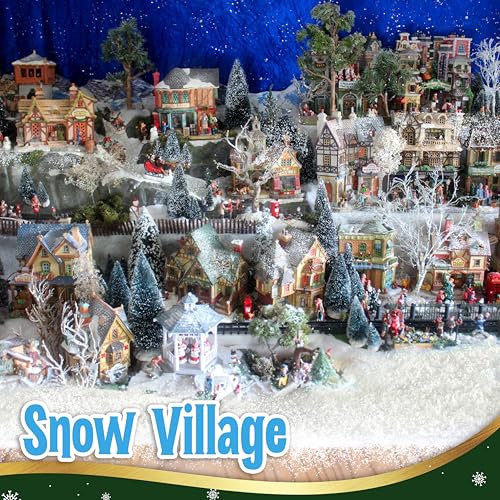 stargo Fake Snow for Christmas Village - Faux Snow Flakes for Christmas Tree Snow Decoration, Artificial Snow for Holiday Décor, Winter Displays, Flocked Tree Snowflakes, 10 Ounces Sparkling White Craft Snow - Image 5