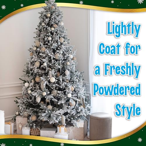 stargo Fake Snow for Christmas Village - Faux Snow Flakes for Christmas Tree Snow Decoration, Artificial Snow for Holiday Décor, Winter Displays, Flocked Tree Snowflakes, 10 Ounces Sparkling White Craft Snow - Image 4