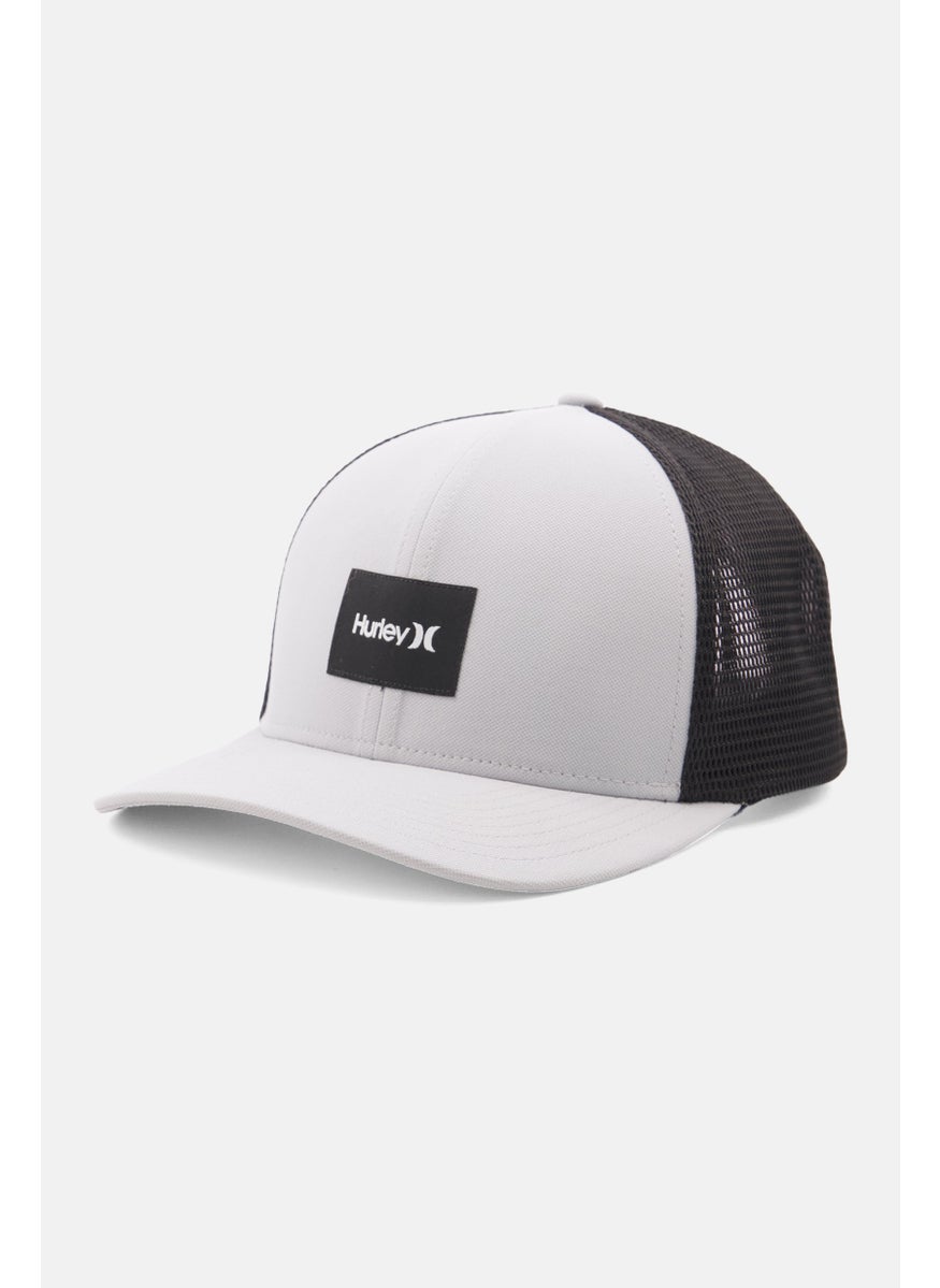 Hurley Men Brand Logo Snap Back Cap, Grey  - Image 1