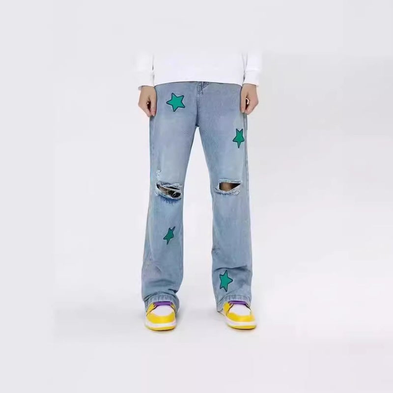 Unisex Classic Denim Jeans Loose Fit Daily Outdoor Wear - Image 2