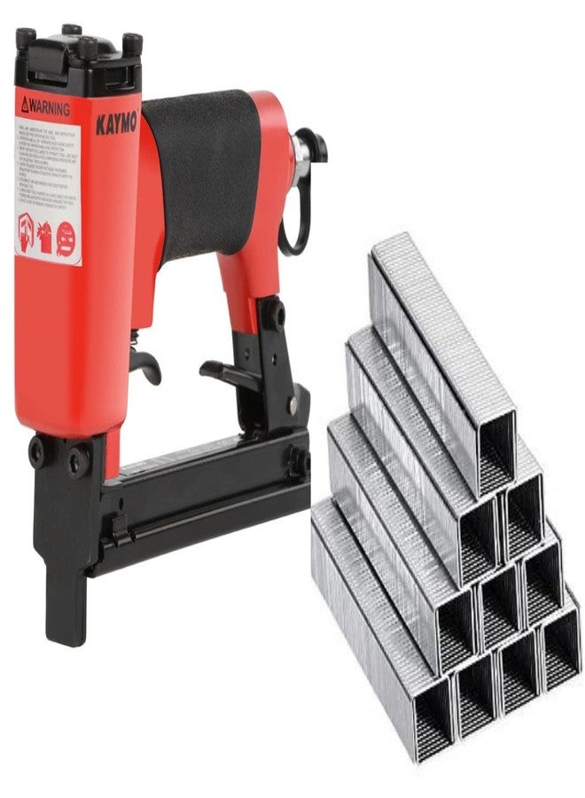 Kaymo NEO-8016 Pneumatic Stapler with Heavy Duty Staple Size 80 Series 12mm (10000 Pieces) | 80 Series Compatible | 60–90 PSI | 890g Lightweight | Metal Magazine | Rubber Grip | Fixed Top Air Exhaust