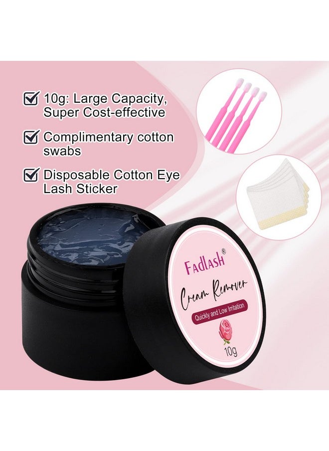 FADLASH - Eyelash Extension Remover 10G Cream Lash Extension Remover Dissolves Powerful Eyelash Glue Remover Low Irritation Eyelash Remover For Lash Extensions Lash Glue Remover For Sensitive Skin(Rose) - Image 1