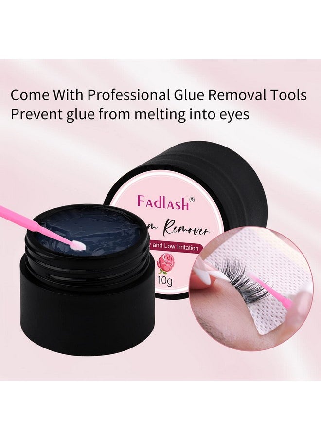 FADLASH - Eyelash Extension Remover 10G Cream Lash Extension Remover Dissolves Powerful Eyelash Glue Remover Low Irritation Eyelash Remover For Lash Extensions Lash Glue Remover For Sensitive Skin(Rose) - Image 1