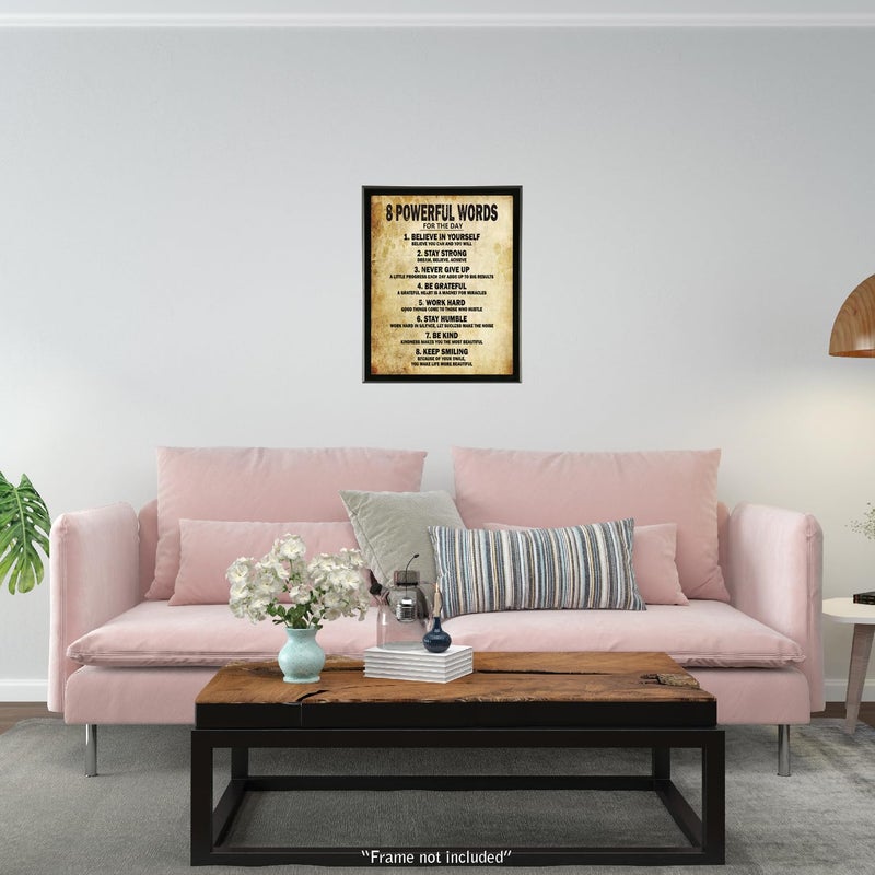 MEGA FORMAT Motivational Quotes 8 Powerful Words for the day Poster Thick Cardstock Paper, Unframed 11"x14" inches Inspirational Wall Art, Positive Affirmation Pictures for Bedroom DÃ©cor, Gym, Home, Office DÃ©cor - Image 4