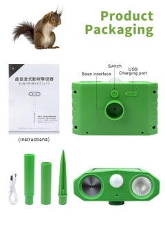 URbazaar Solar Animal Repeller,Upgraded Solar Ultrasonic Animal Repeller with Motion Sensor and Flashing Light, Mouse Bird Dog Snake Cat Repellent, IPX4 Waterproof Animal Deterrent Devices Outdoor for Yard Gar  - Image 5