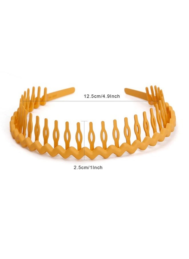 Generic - Plastic Hair Bands with Teeth, 10 Packs Thin Headbands for Women Girls Teens, Non Slip Hair Comb Head Bands Hair Accessories(Random Color) - Image 1