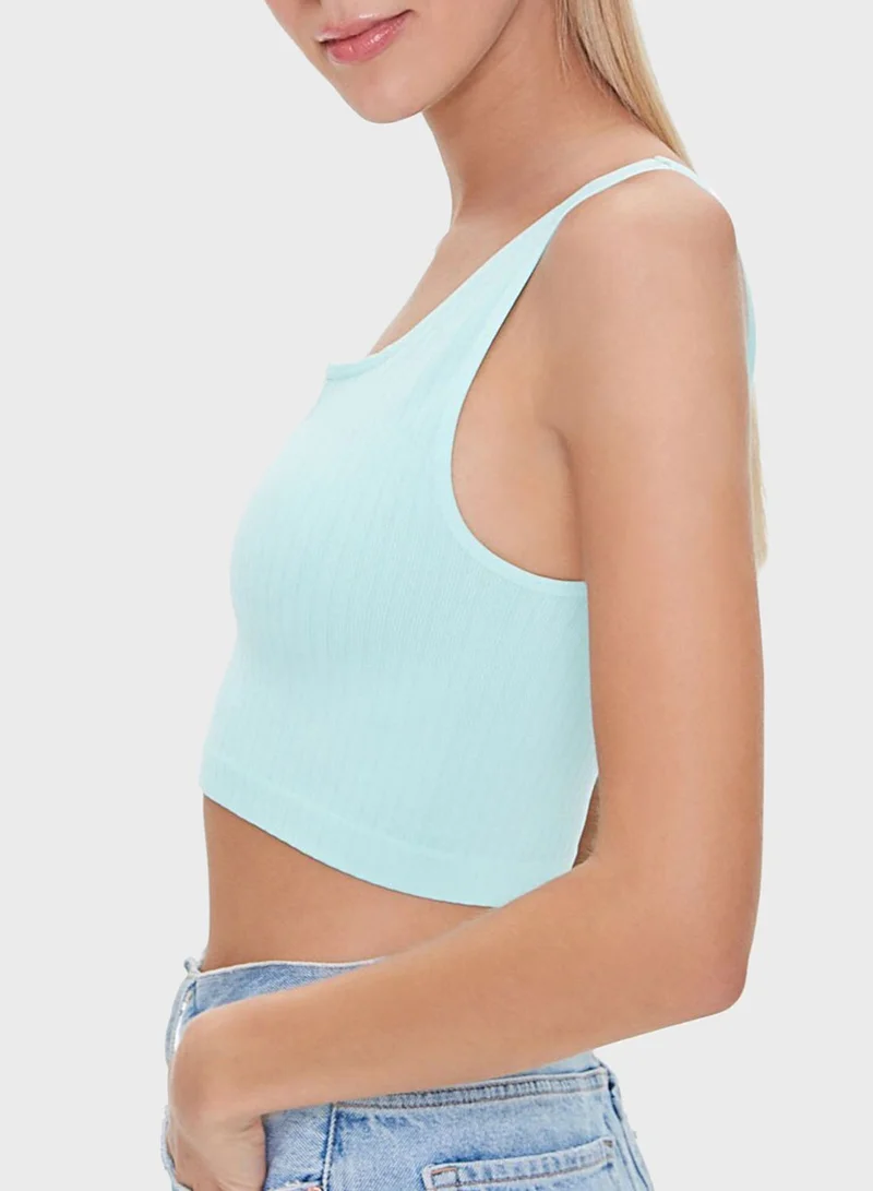 FOREVER 21 Notch Neck T-Shirt Bra