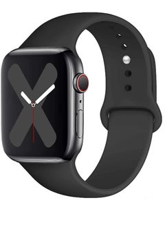 ten.tech Ten Tech Silicone Sport Band for Apple Watch 41mm 40mm 38mm, Waterproof Soft Silicone Sports Band for iWatch SE 8/7/6/5/4/3/2/1, - black  - Image 1