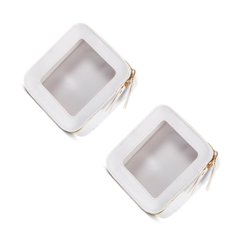 2pcs Small Make Up Bag Makeup Pouch Lipstick Organizer Bag Clear Makeup Bag Clear Travel Pouch Zipper Pouch Storage Bag For Women - Image 1