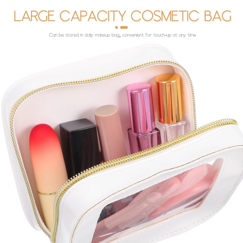 2pcs Small Make Up Bag Makeup Pouch Lipstick Organizer Bag Clear Makeup Bag Clear Travel Pouch Zipper Pouch Storage Bag For Women - Image 4