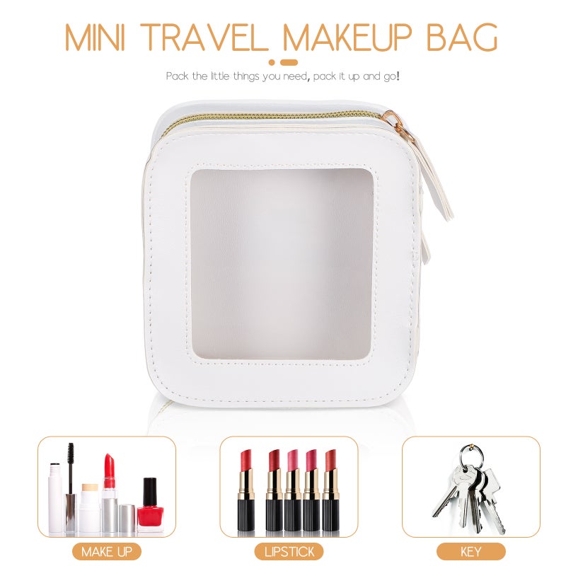 2pcs Small Make Up Bag Makeup Pouch Lipstick Organizer Bag Clear Makeup Bag Clear Travel Pouch Zipper Pouch Storage Bag For Women - Image 3
