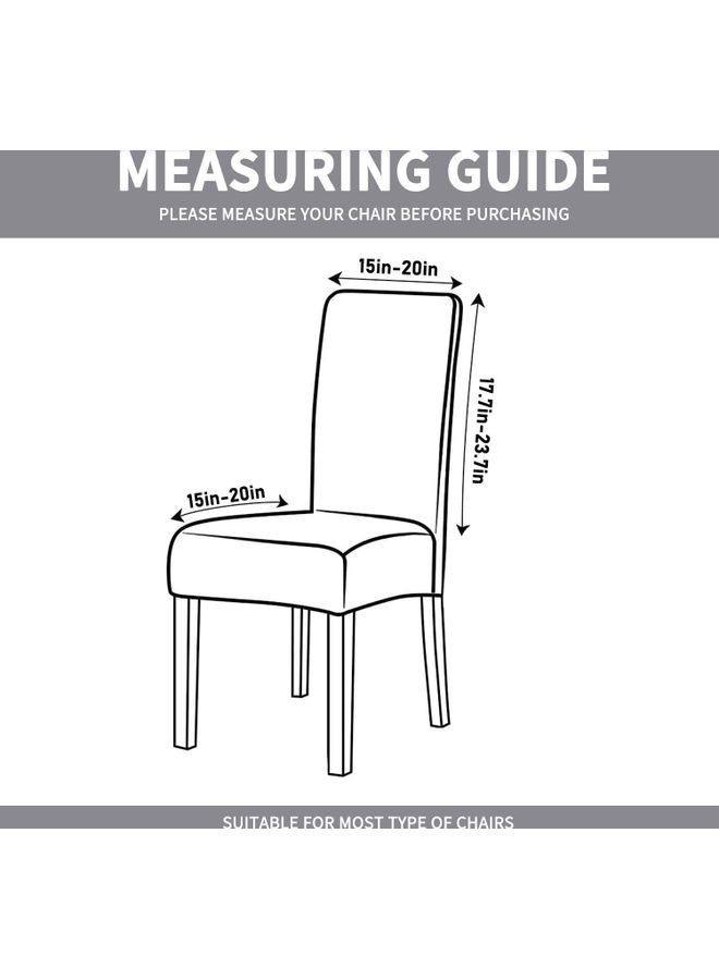 NIBEMINENT 6-Piece High Back Stretchable Chair Cover Grey ‎34x30x11cm - Image 2