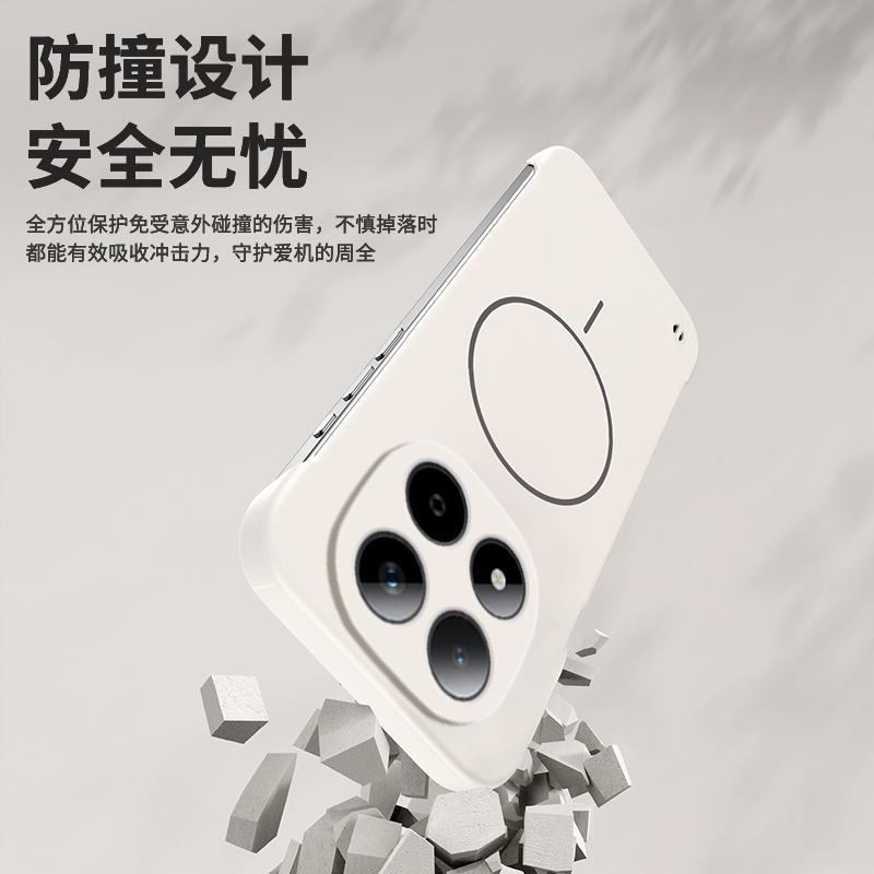 MagSafe Drop Protection PC Case for Redmi Note 15 and Frameless Design and Skin Feel in Black for Travel - Image 5
