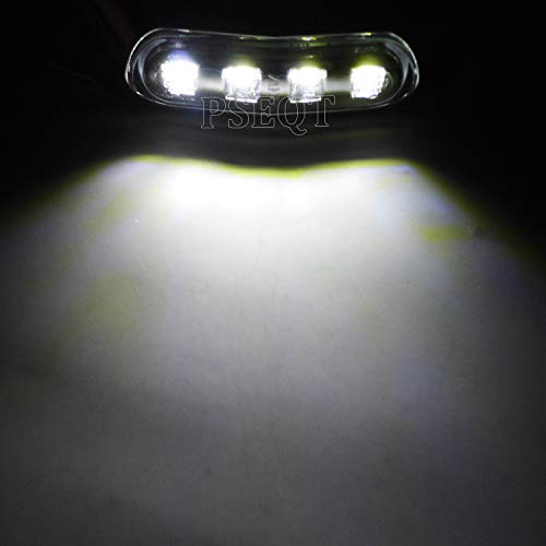 PSEQT 3.8'' Waterproof LED Lights - Courtesy, Interior, Deck, Navigation, Transom, Stern, Cabin Lighting for Pontoon, Fishing Boat, Kayak, Sailboat, Bass Boat - 12V/24V (White, 4Pcs) - Image 2