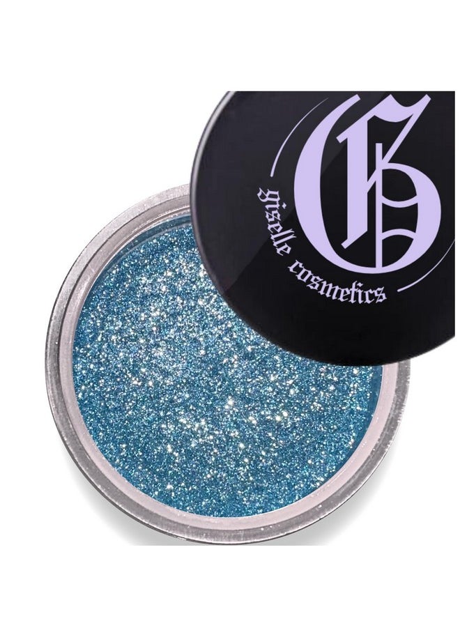 Giselle Cosmetics - Aqua Ice Eyeshadow Palette: Blue Eyeshadow Cream Eyeshadow Glitter Shimmer Matte Mineral Makeup With Organic Ingredients Nontoxic Navy & Light Blue Shades - Image 1