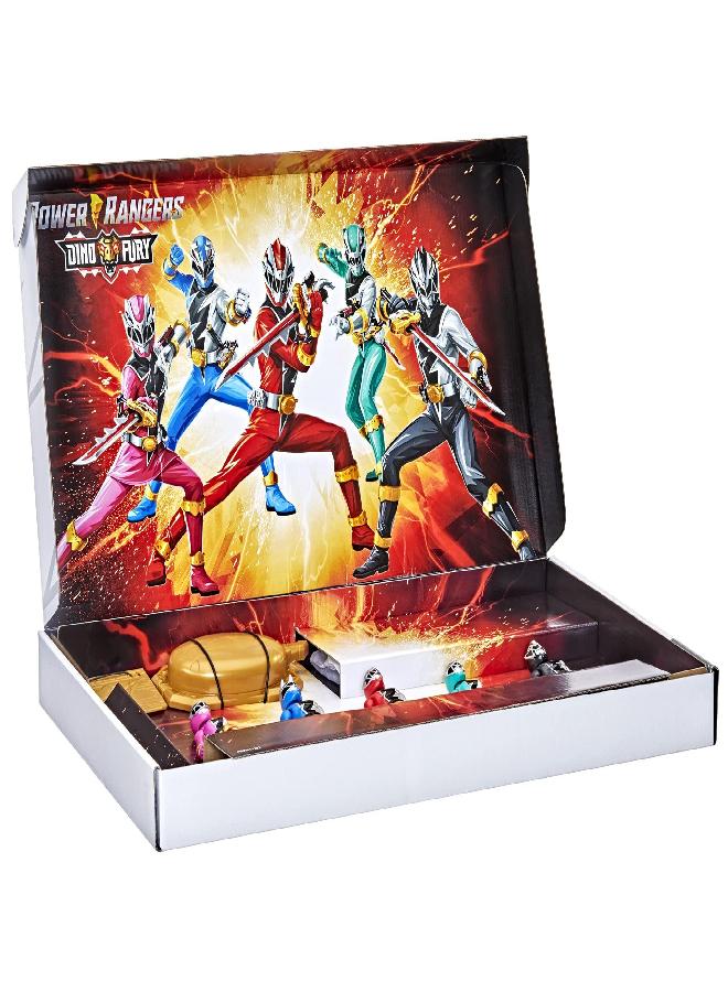 POWER RANGERS Power Rangers Dino Fury 5 Ranger Team Multipack 6-Inch Action Figure Toys with Dino Fury Keys and Chromafury Saber Weapon Accessories (Amazon Exclusive)  - Image 3