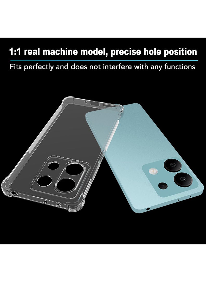 Theodor Redmi Note 13 Clear Case, Shock-Absorption TPU Cell Phone Cover with Reinforced Corners, Soft Flexible & Crystal Clear Protective Bumper Case - Image 4