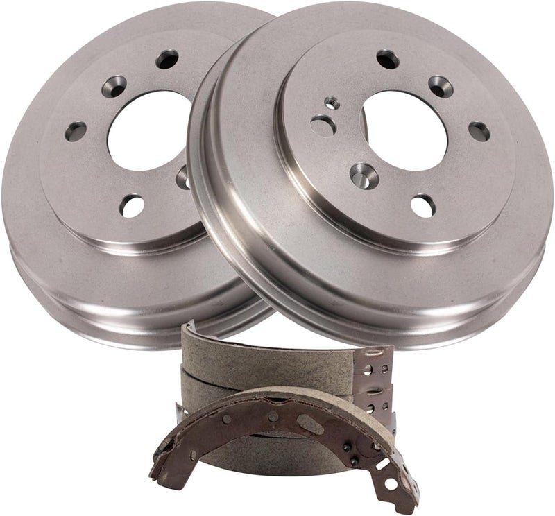 TRQ Rear Brake Shoe & Drum Kit Compatible with 2011-2014 Mazda 2 - Image 3