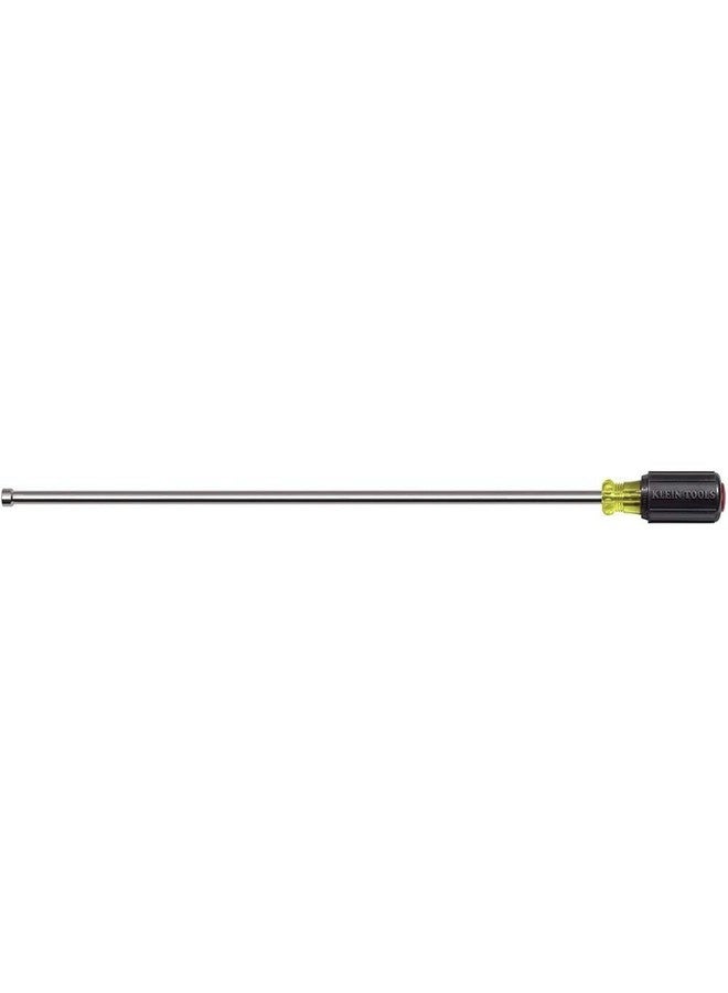 Klein Tools 618-1/4M 1/4-Inch Magnetic Tip Nut Driver, Made in USA, 18-Inch Hollow Shaft and Cushion Grip Handle - Image 1