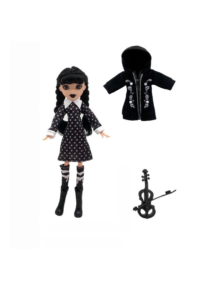 general Wednesday Joint movable Doll polka dot jacket set Model ornaments, cute desktop decoration toys, gifts for family and friends - Image 1