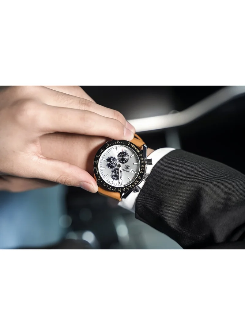 BENYAR  BY BENYAR Watch for Men Analog Quartz Chronograph Waterproof Luminous Designer Mens Wrist Watches Business Work Sport Casual Dress Watch with Silicone Strap Elegant Gifts for Men for Men | Best Price UAE