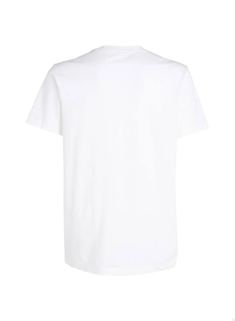 Calvin Klein Jeans Men's Cotton Monogram T-Shirt -  cotton jersey, White