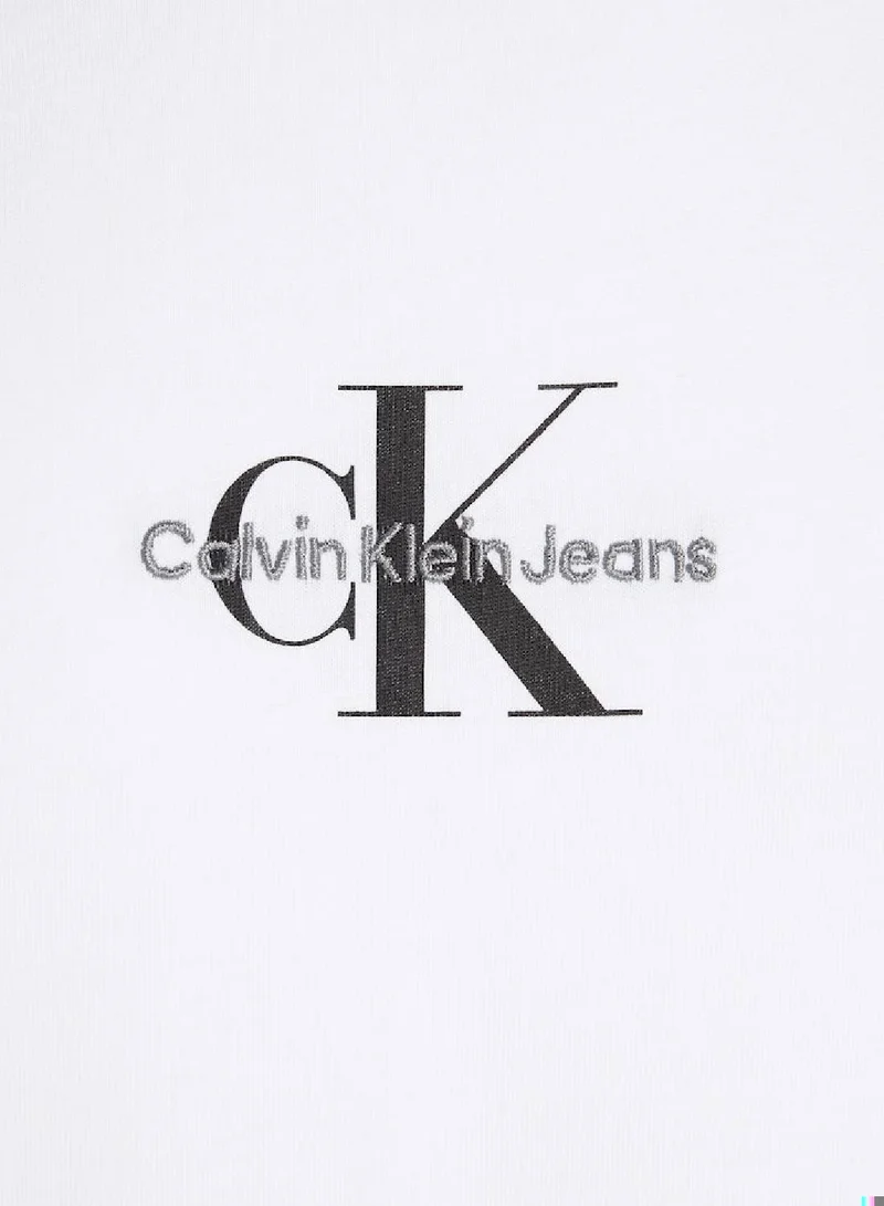 Calvin Klein Jeans Men's Cotton Monogram T-Shirt -  cotton jersey, White