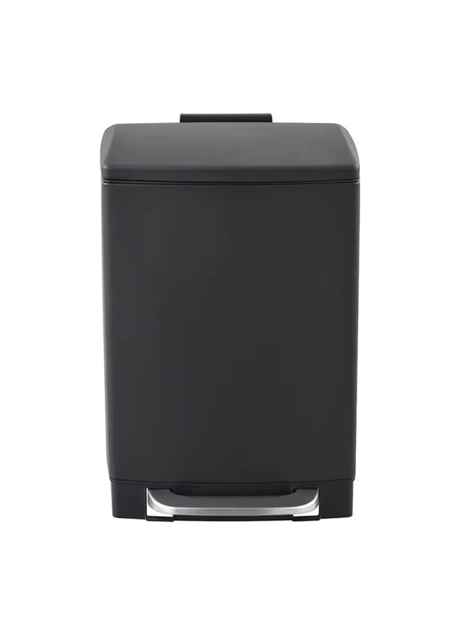 AKC 12L Black Steel Trash Bin with Foot Pedal - Soft Close Lid - Compact Stainless Steel Waste Bin for Kitchen, Office, Bathroom - Durable, Eco-Friendly, Modern Design - Image 3