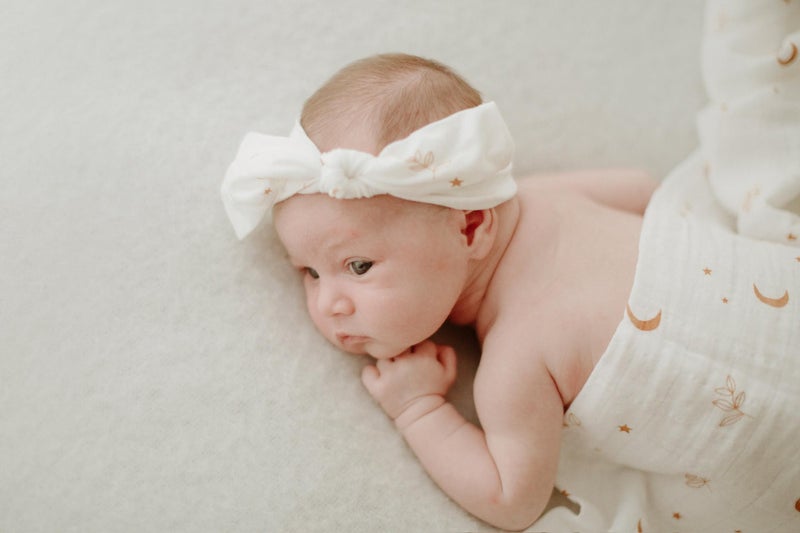 Miaoberry Organic Muslin Swaddle Blanket and Hat Set – Moon and Stars Nursery Decor – Sun & Moon Baby Hospital Receiving Outfit for Birth Announcement, Newborn Photography - Image 4
