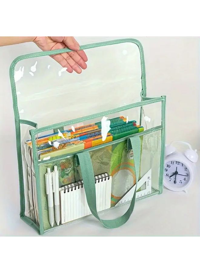3Pcs Mixed Color Expandable File Organizer Bags with Storage Box for Students Office - Image 2