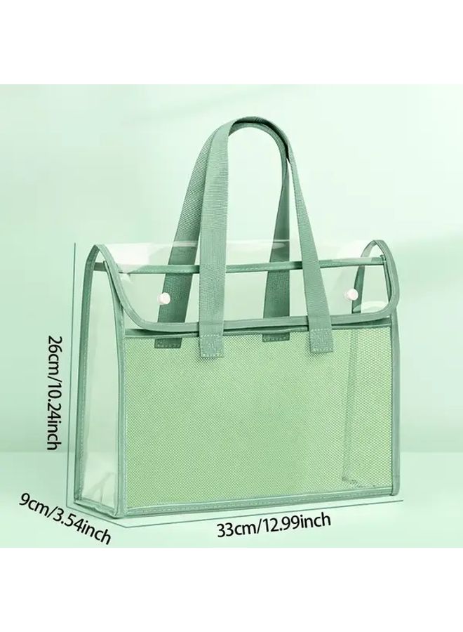 3Pcs Mixed Color Expandable File Organizer Bags with Storage Box for Students Office - Image 4